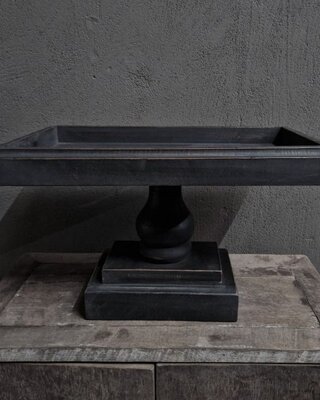 Luksa Home Collection Plateau Amal | Op Voet | Vintage Black | H20 x B50 x D30 cm