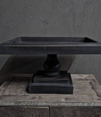 Luksa Home Collection Plateau Amal | Op Voet | Vintage Black | H20 x B50 x D30 cm