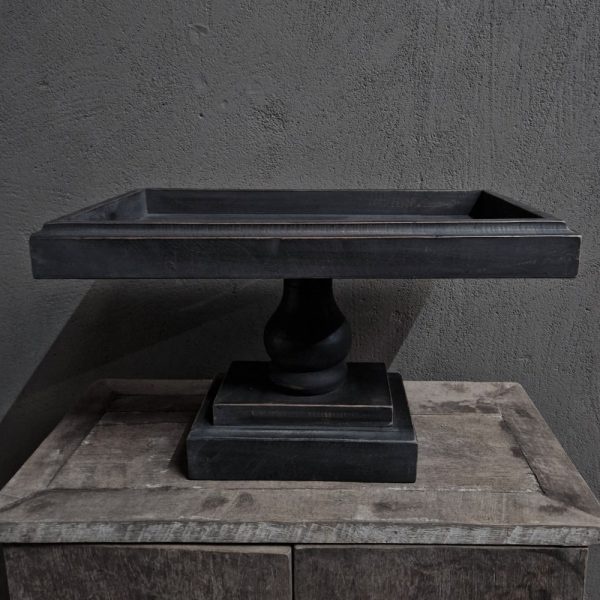 Luksa Home Collection Plateau Amal | Op Voet | Vintage Black | H20 x B50 x D30 cm
