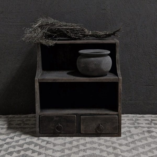 Luksa Home Collection Houten Gruttersbak Adis Met 2 Lades | Antique Grey