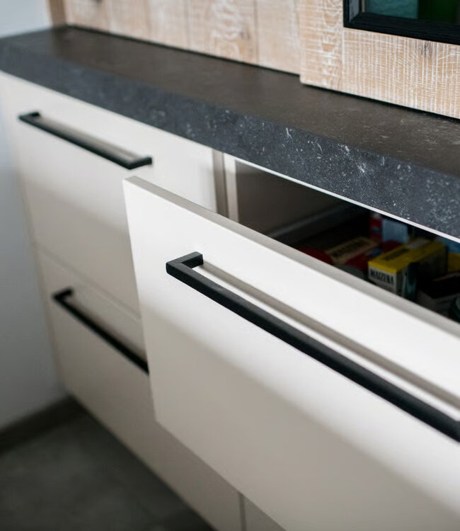 Dauby STUK MEUBELGREEP PMQ-224 VEROUDERD IJZER - ZWART (VO) 224mm