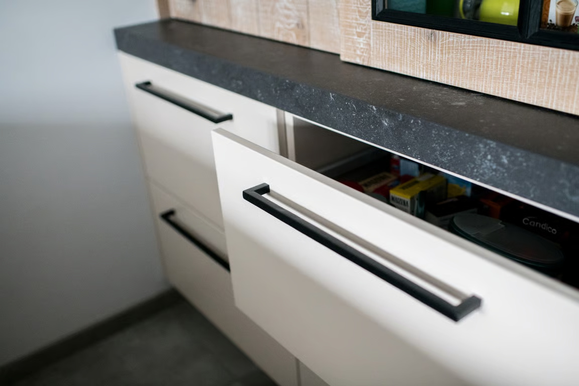 Dauby STUK MEUBELGREEP PMQ-224 VEROUDERD IJZER - ZWART (VO) 224mm