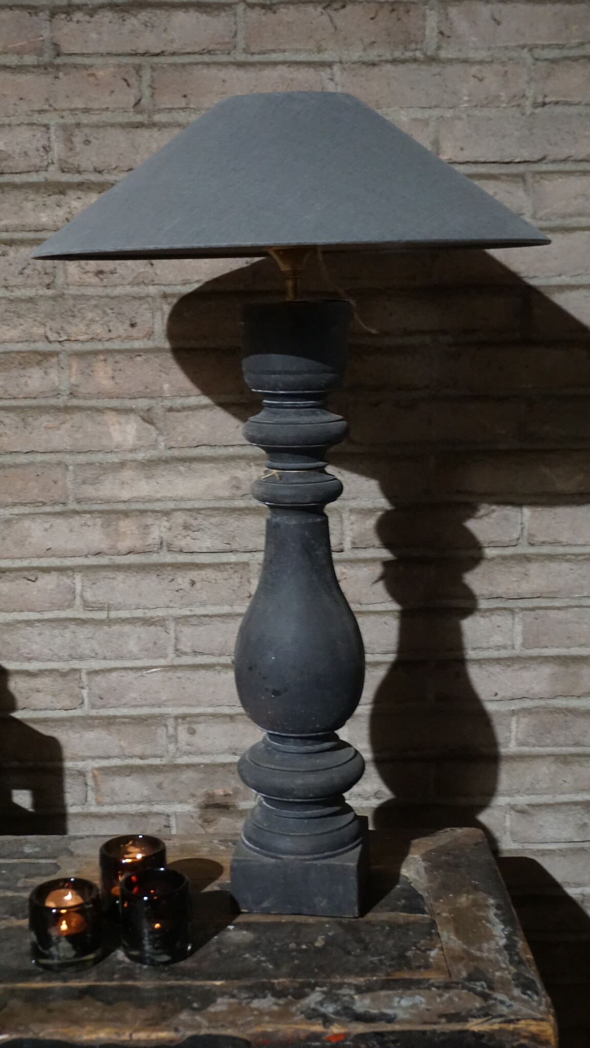 Rene Houtman Houten Balusterlamp | H70 x B13 x D13 cm