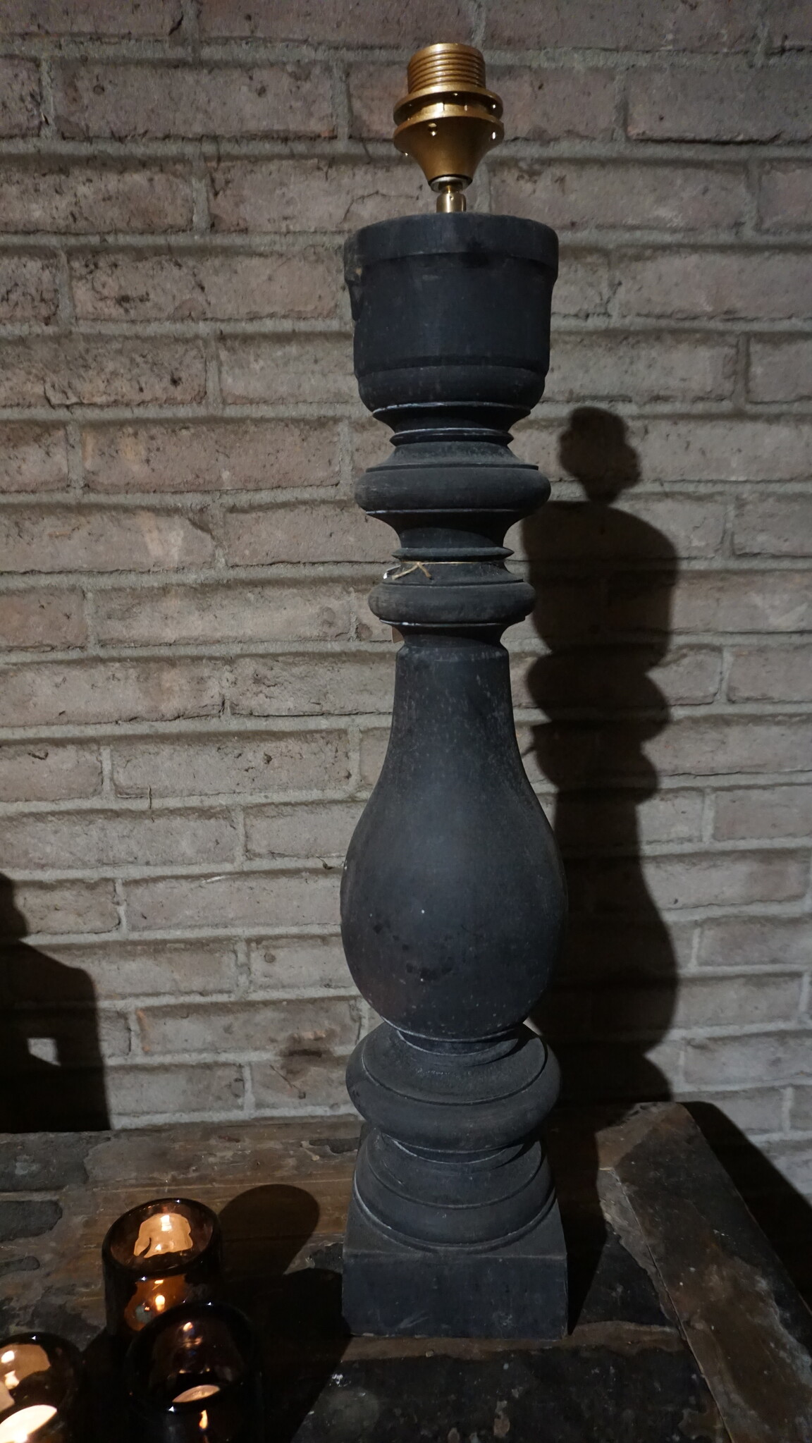 Rene Houtman Houten Balusterlamp | H70 x B13 x D13 cm