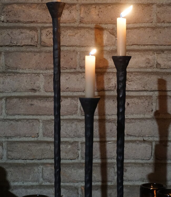 Rene Houtman Kandelaar Smeedijzer | H40 cm