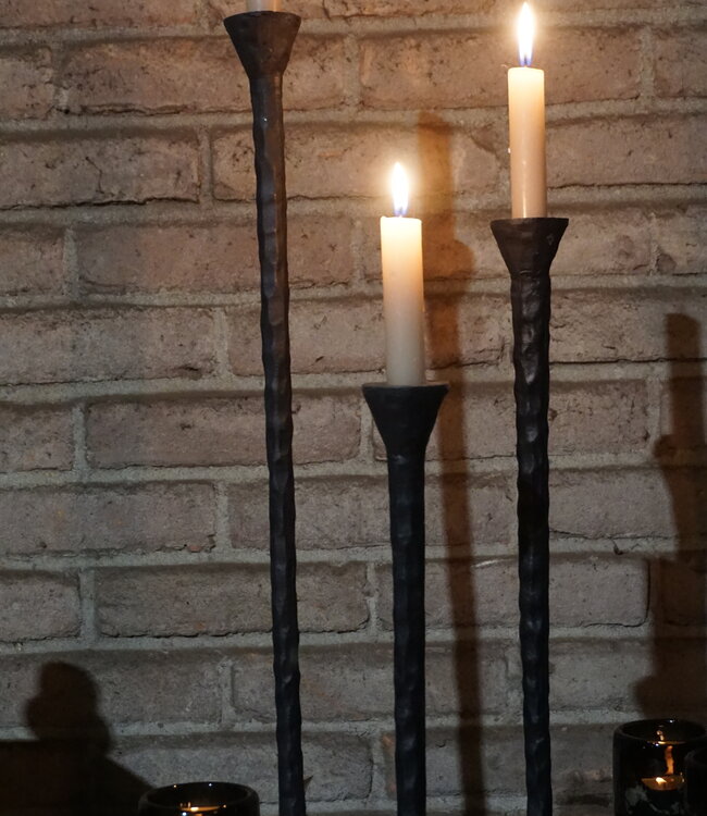 Rene Houtman Kandelaar Smeedijzer | H40 cm