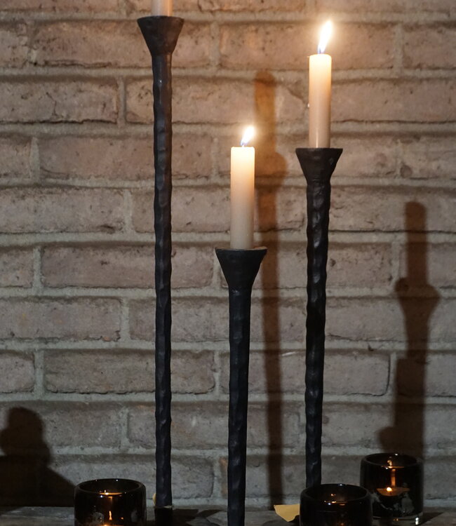 Rene Houtman Kandelaar Smeedijzer | H30 cm