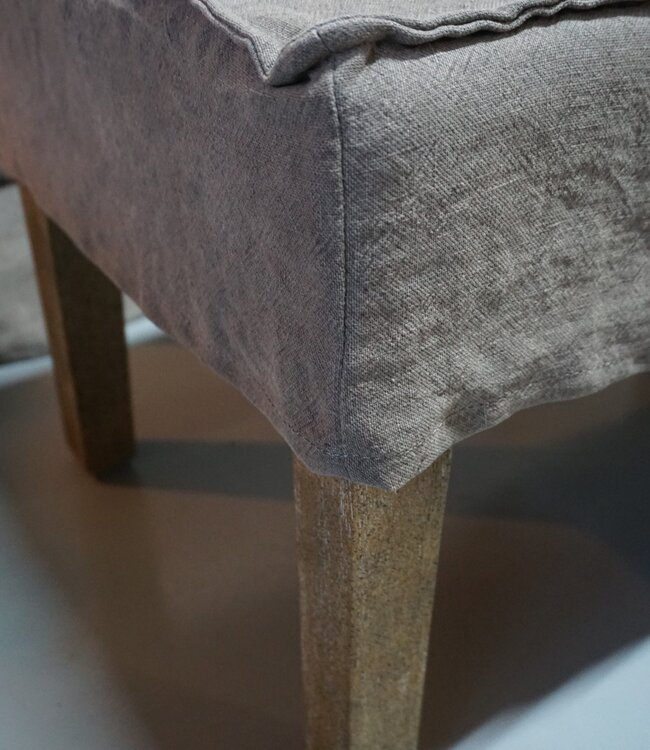 Aura Peeperkorn Pouf Small | Linnen Stof | H45 x B45 x D45 cm