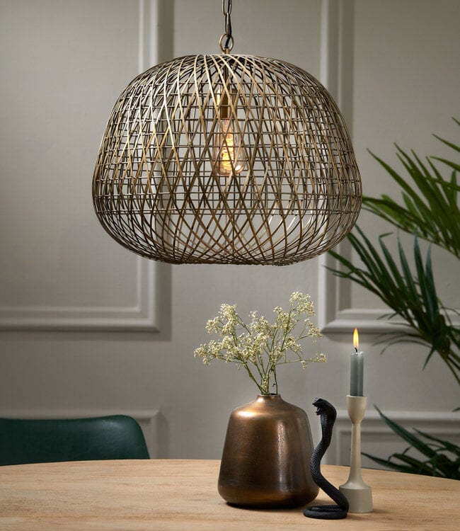 Light&Living Hanglamp Alwina | Antiek Brons | 2 Afmetingen