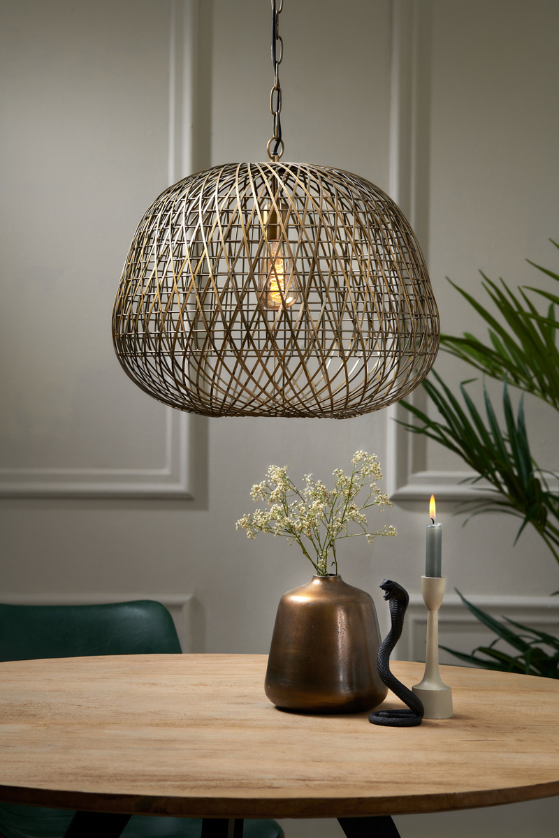 Light&Living Hanglamp Alwina | Antiek Brons | 2 Afmetingen