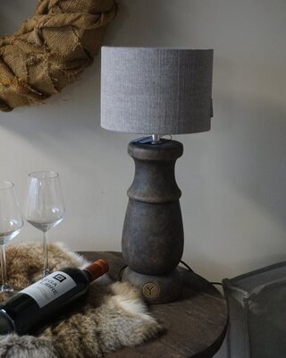 Brynxz Lampenkap Cilinder | Stone | H14 x Ø 20 cm