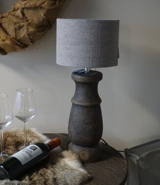 Brynxz Lampenkap Cilinder | Stone | H14 x Ø 20 cm