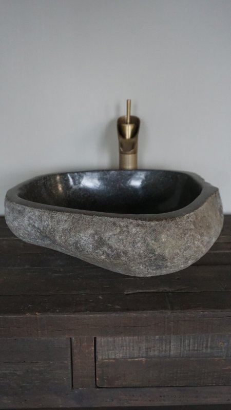 Rene Houtman Grote Stenen Waskom + Spoelgat | H15 x B44 x D40,5 cm