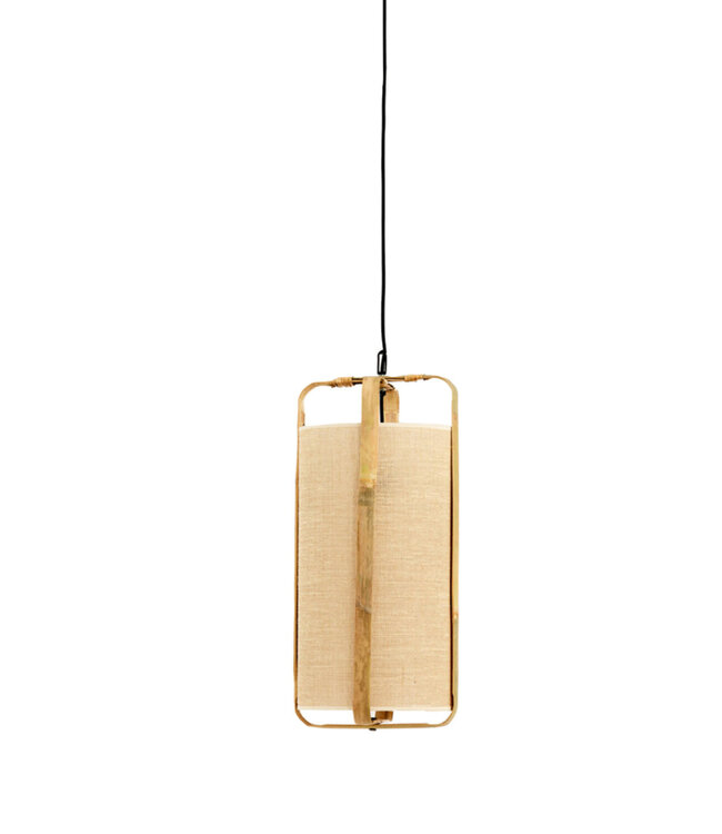 Light&Living Hanglamp Sendai | Bamboe | Zand | H56 x Ø27 cm