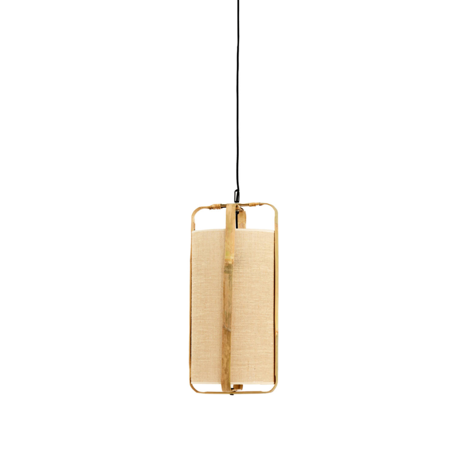 Light&Living Hanglamp Sendai | Bamboe | Zand | H56 x Ø27 cm