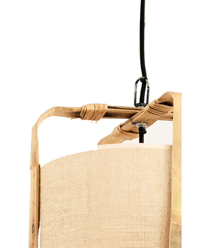 Light&Living Hanglamp Sendai | Bamboe | Zand | H56 x Ø27 cm