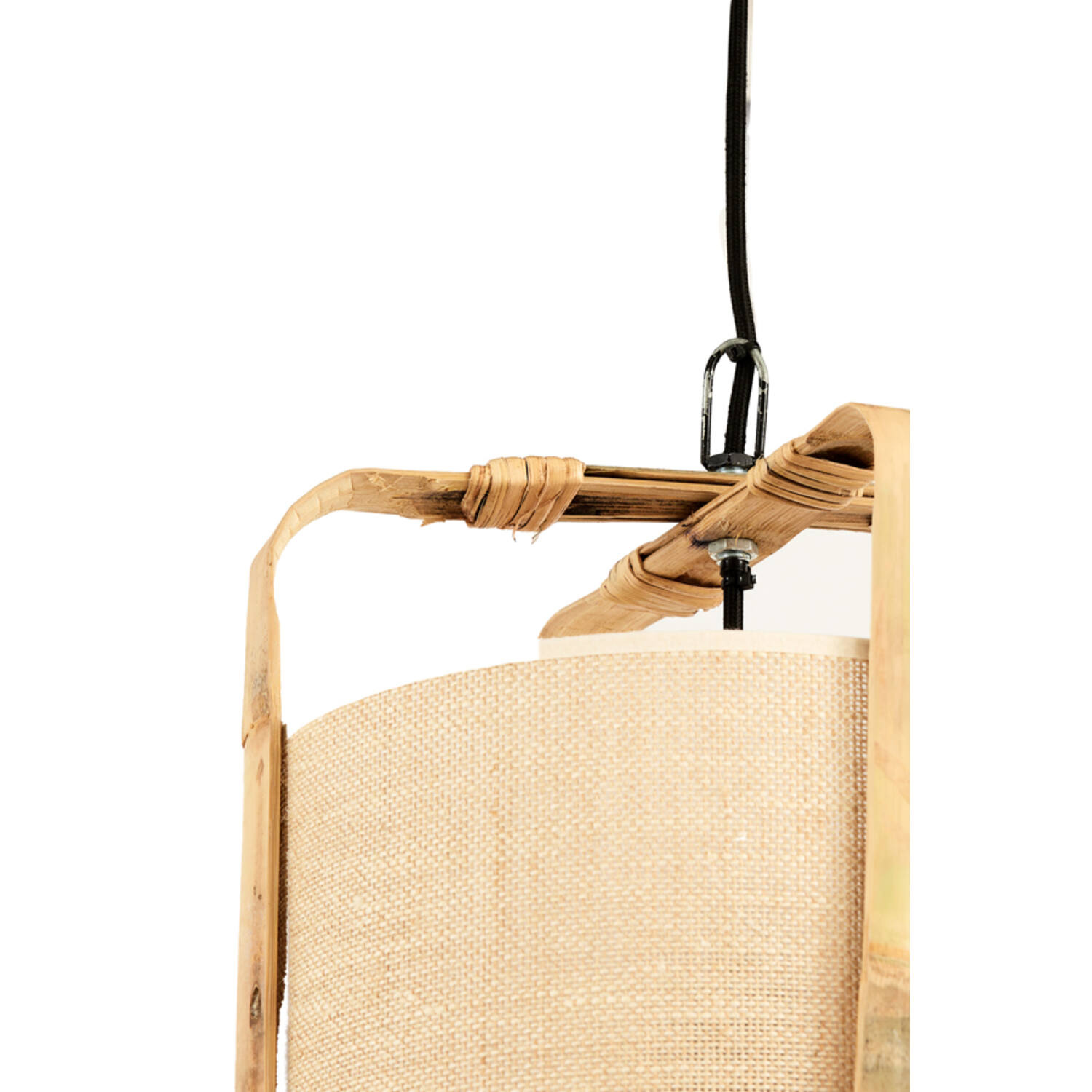 Light&Living Hanglamp Sendai | Bamboe | Zand | H56 x Ø27 cm