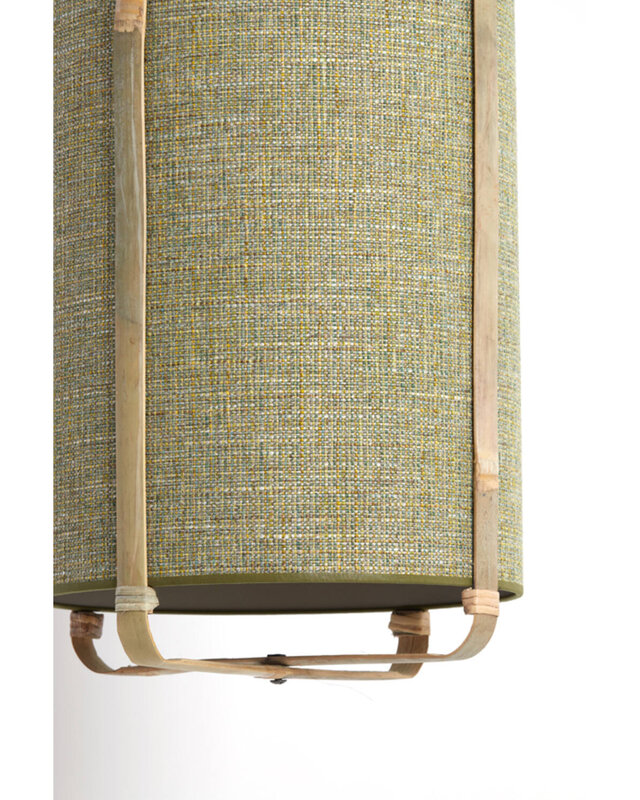Light&Living Hanglamp Sendai | Bamboe | Groen | H56 x Ø27 cm