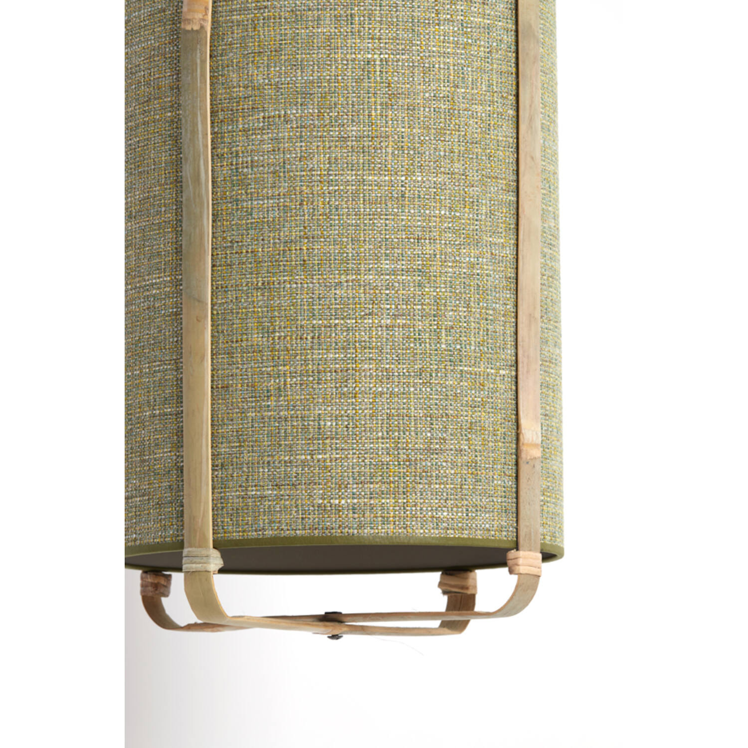 Light&Living Hanglamp Sendai | Bamboe | Groen | H56 x Ø27 cm