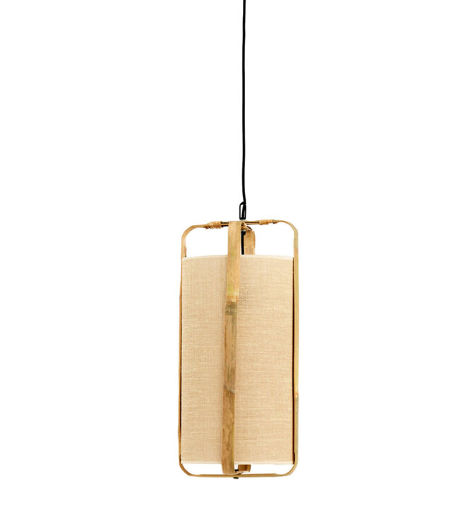 Light&Living Hanglamp Sendai | Bamboe | Zand | H60 x Ø32 cm