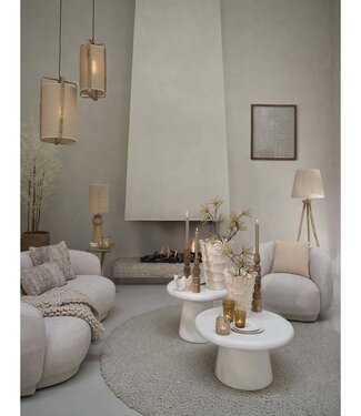 Light&Living Hanglamp Sendai | Bamboe | Zand | H60 x Ø32 cm