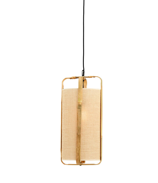 Light&Living Hanglamp Sendai | Bamboe | Zand | H60 x Ø32 cm