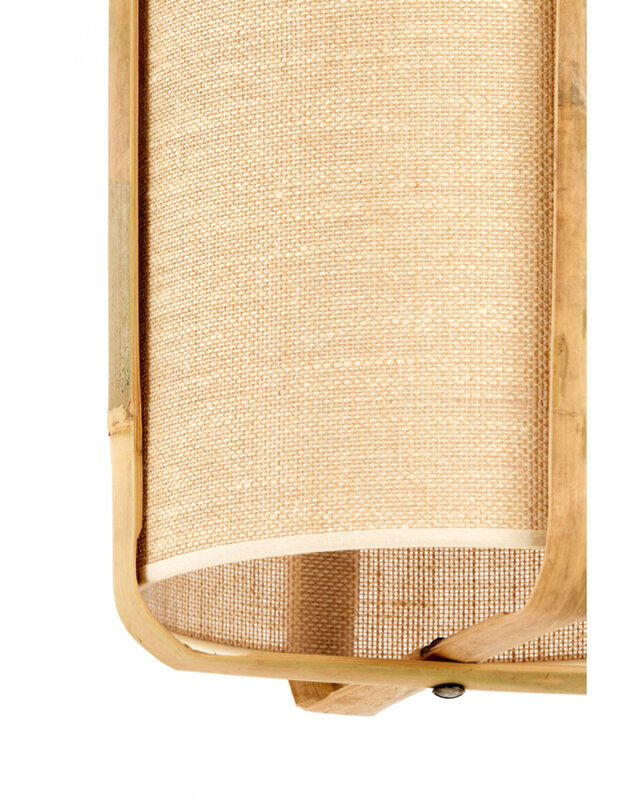 Light&Living Hanglamp Sendai | Bamboe | Zand | H60 x Ø32 cm