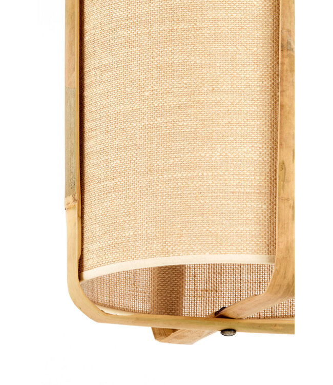 Light&Living Hanglamp Sendai | Bamboe | Zand | H60 x Ø32 cm
