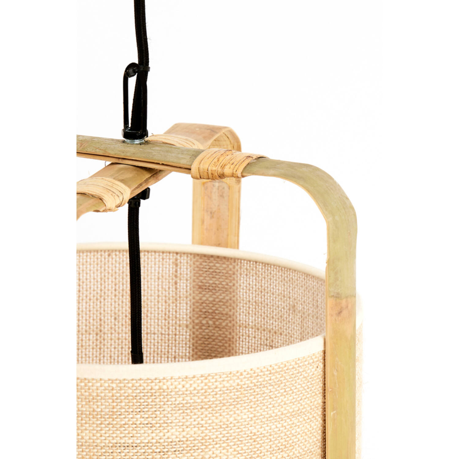 Light&Living Hanglamp Sendai | Bamboe | Zand | H60 x Ø32 cm