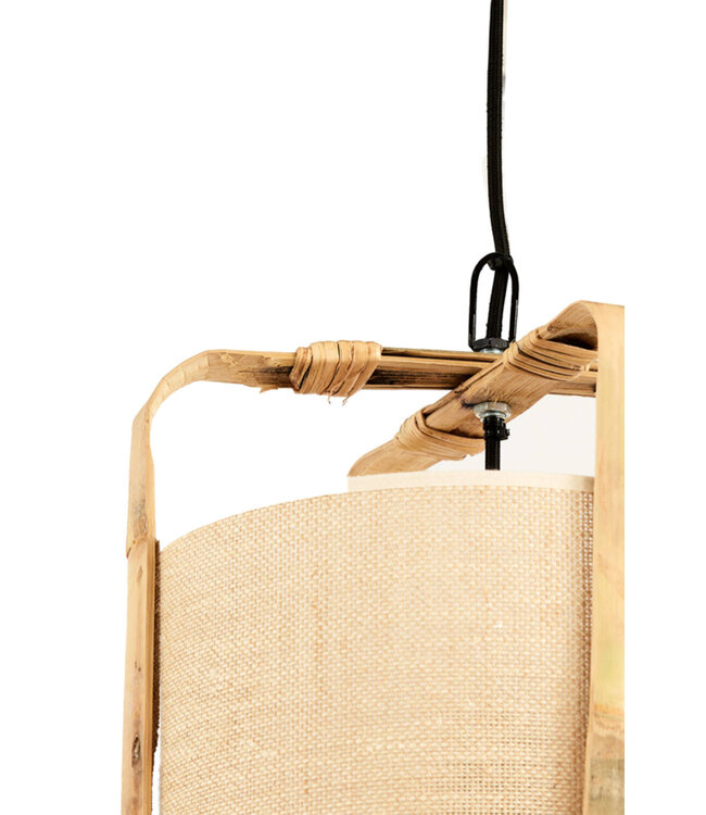 Light&Living Hanglamp Sendai | Bamboe | Zand | H60 x Ø32 cm