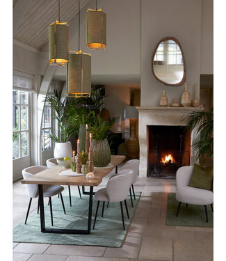 Light&Living Hanglamp Sendai | Bamboe | Groen | H60 x Ø32 cm