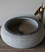 Be-Uniq Rustieke Ronde Waskom | Grijs | H17 x D47 cm