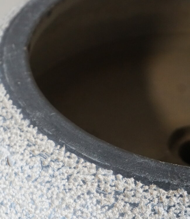 Be-Uniq Rustieke Ronde Waskom | Grijs | H17 x D47 cm