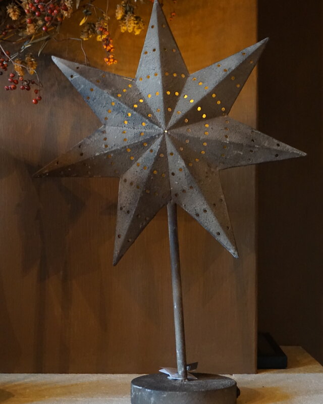 Rene Houtman Rustieke Ster Op Voet | Met Timer | H60 x B40 cm