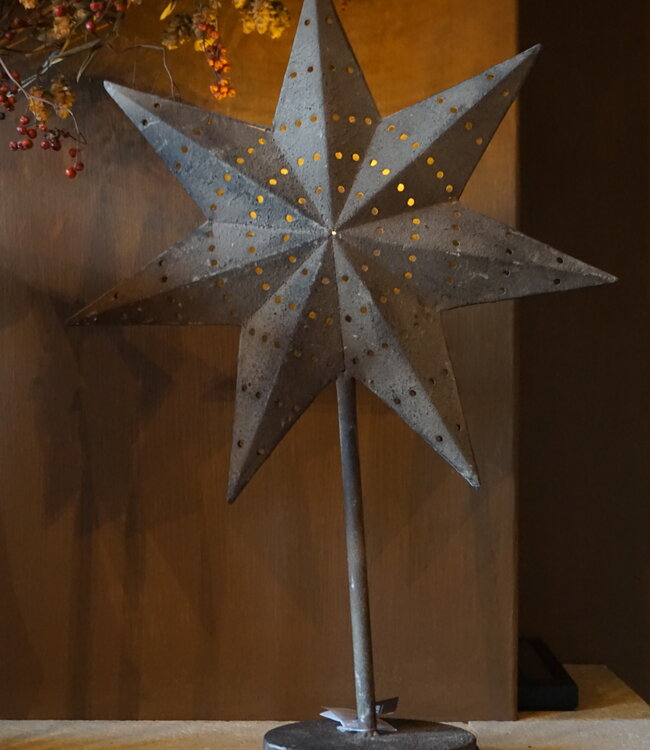 Rene Houtman Rustieke Ster Op Voet | Met Timer | H60 x B40 cm