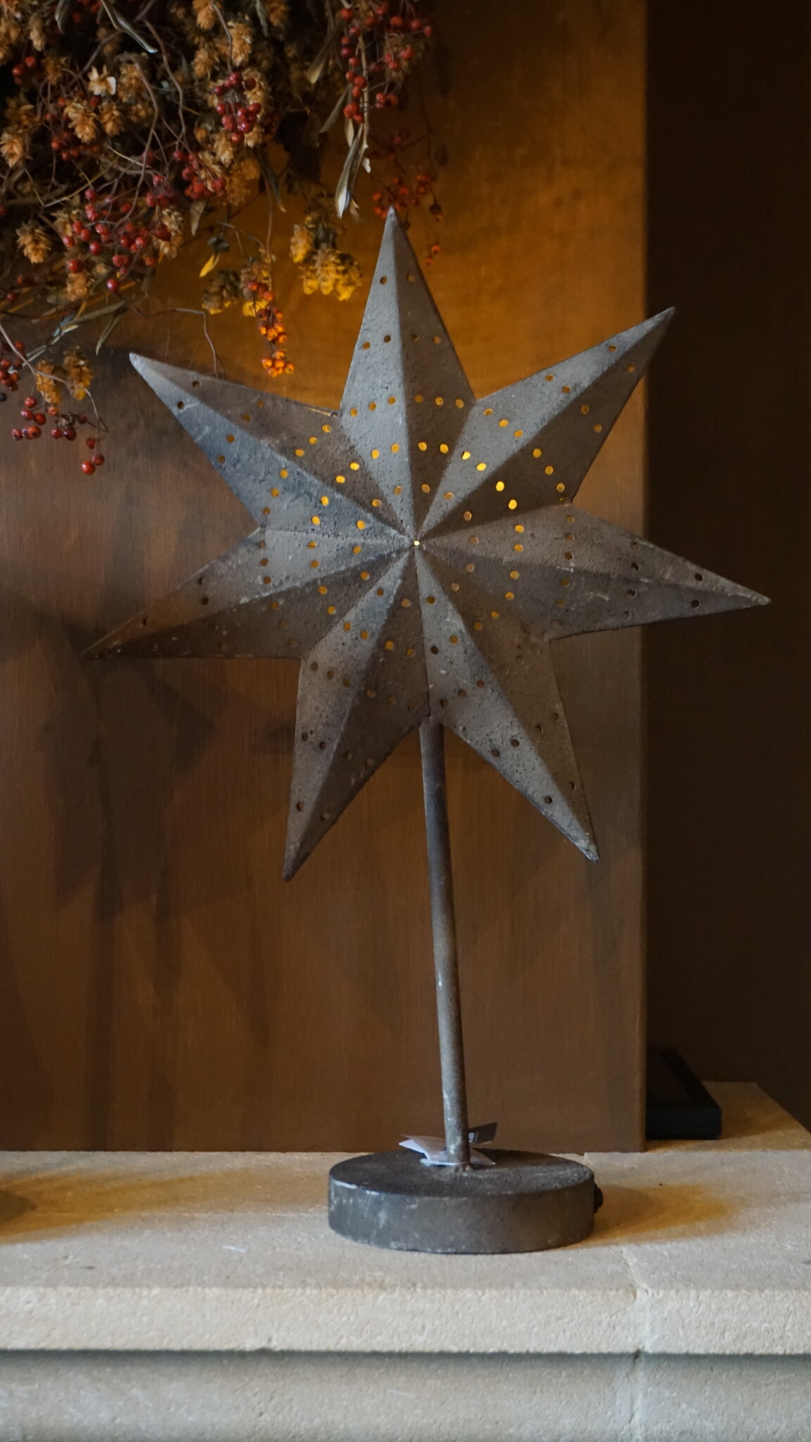 Rene Houtman Rustieke Ster Op Voet | Met Timer | H60 x B40 cm