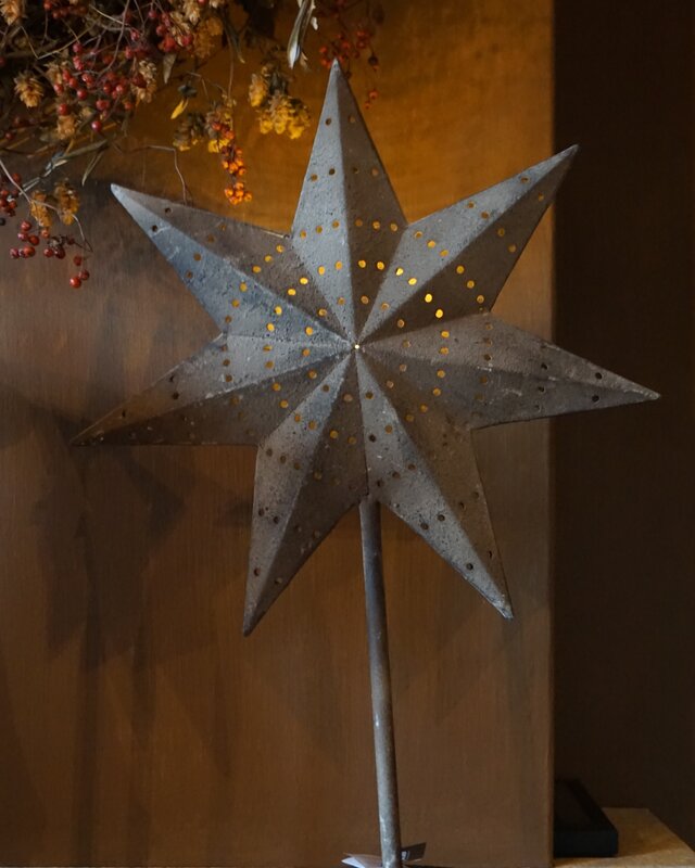 Rene Houtman Rustieke Ster Op Voet | Met Timer | H60 x B40 cm