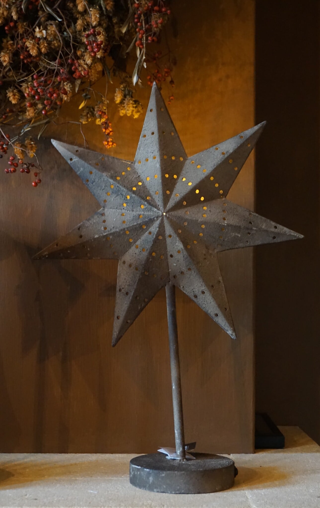 Rene Houtman Rustieke Ster Op Voet | Met Timer | H60 x B40 cm