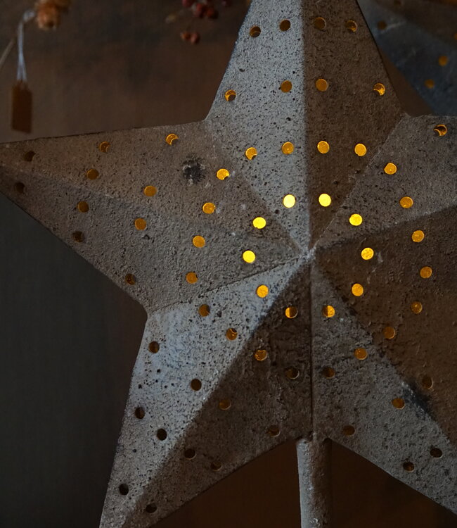 Rene Houtman Rustieke Ster Op Voet | Met Timer | H50 x B30 cm