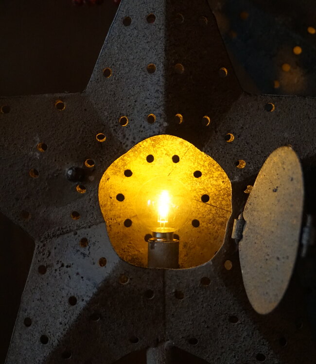 Rene Houtman Rustieke Ster Op Voet | Met Timer | H50 x B30 cm