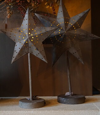Rene Houtman Rustieke Ster Op Voet | Met Timer | H50 x B30 cm