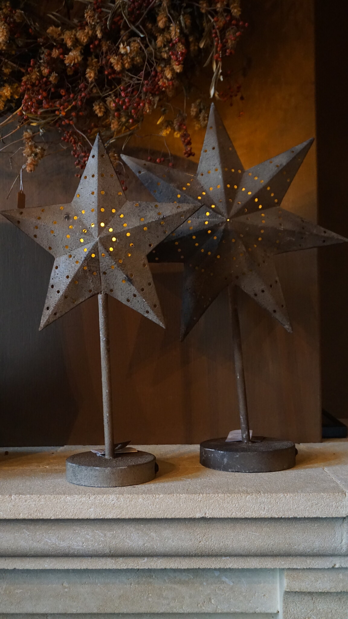Rene Houtman Rustieke Ster Op Voet | Met Timer | H50 x B30 cm