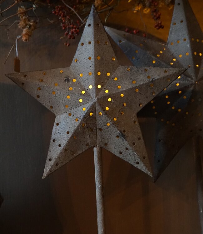 Rene Houtman Rustieke Ster Op Voet | Met Timer | H50 x B30 cm