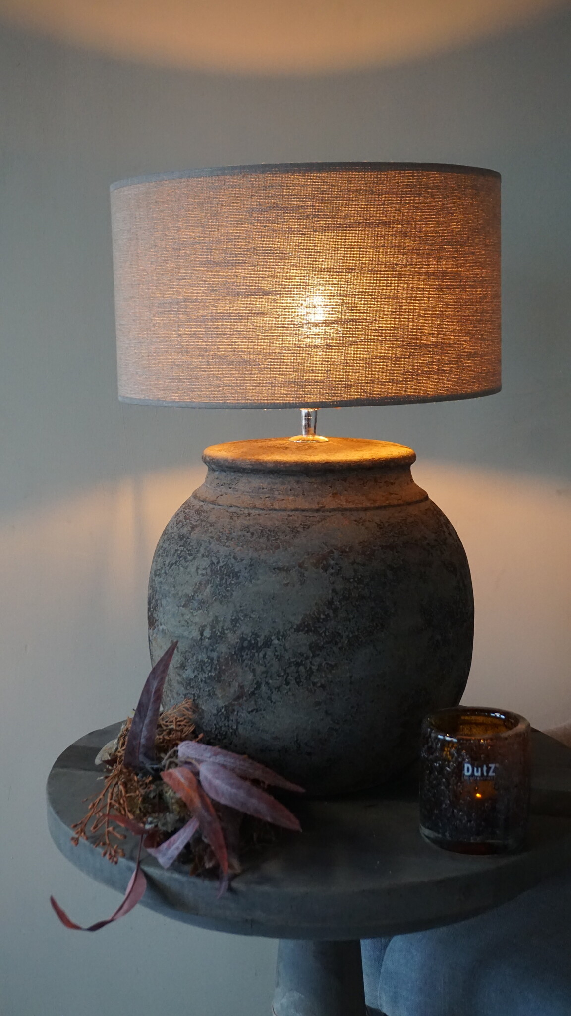 Rene Houtman Kruiklamp Base | Oud Wit/Grijs | H35 x D30 cm