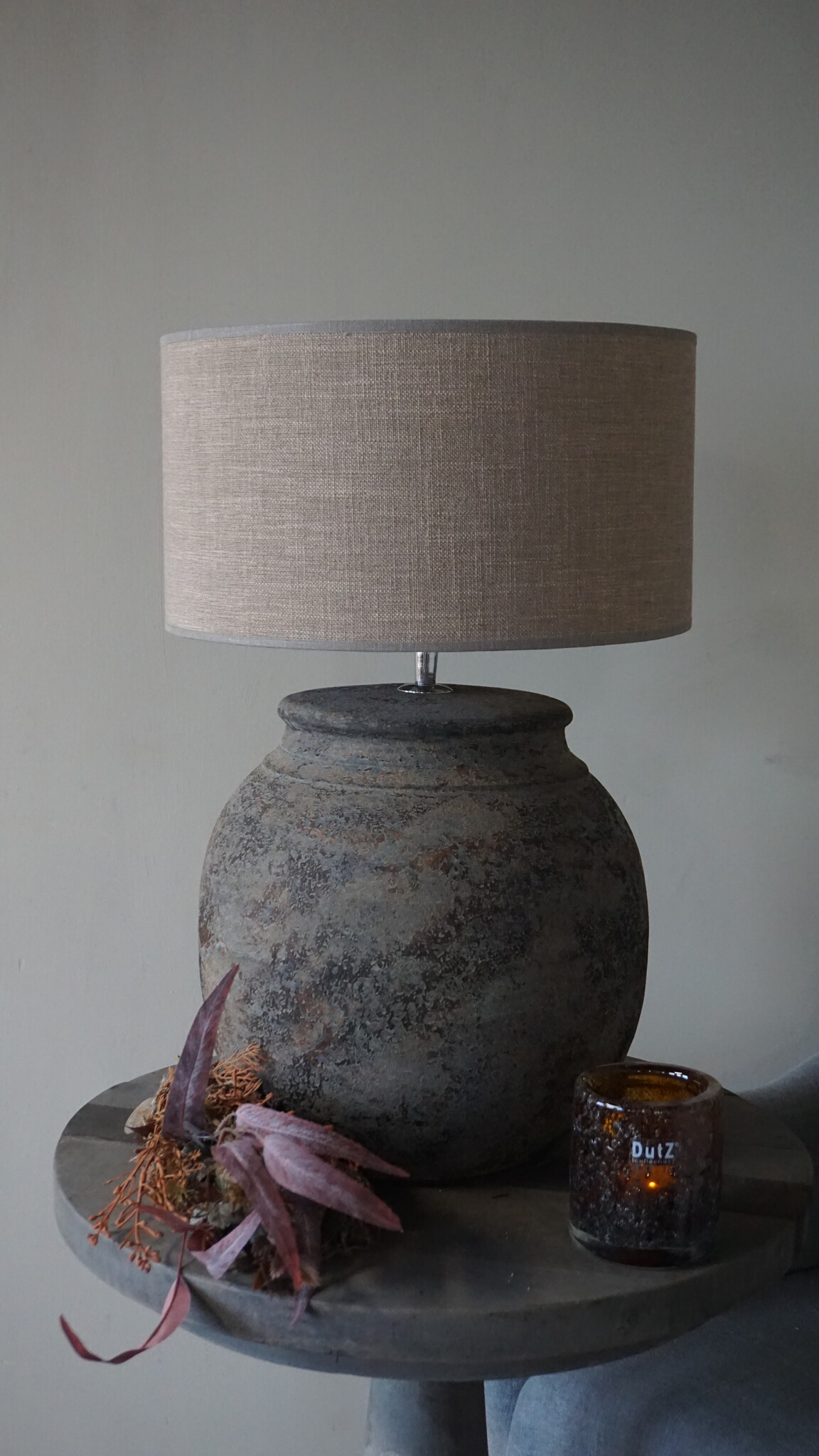 Rene Houtman Kruiklamp Base | Oud Wit/Grijs | H35 x D30 cm