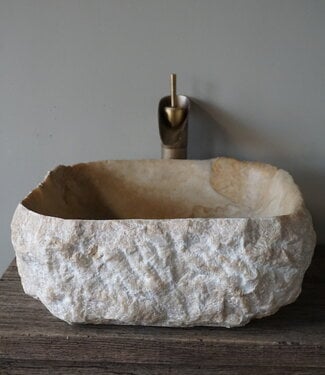 Be-Uniq Waskom | Marmer/Onyx | Beige | H17 x B41 x D41 cm