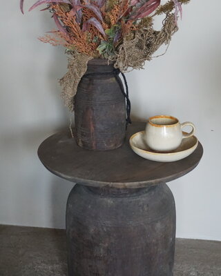 Be-Uniq Bijzettafel Oude Pot | Medium | H41 x D40 cm