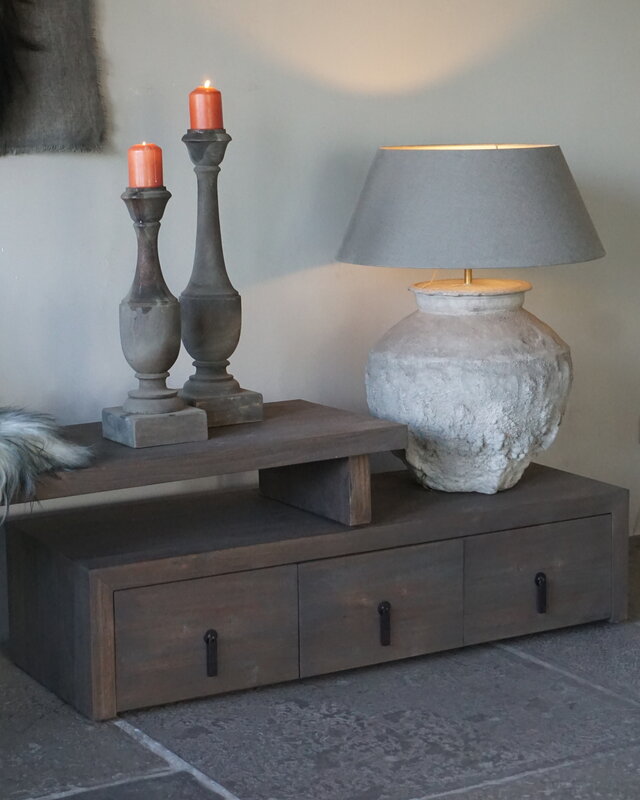 Rene Houtman TV-Meubel Nero | 3 Lades | Driftwood