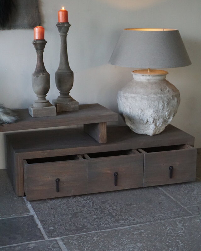 Rene Houtman TV-Meubel Nero | 3 Lades | Driftwood
