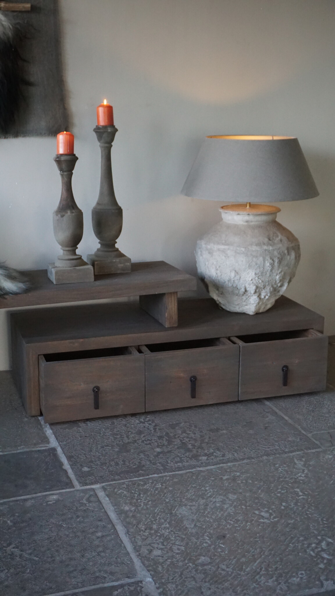 Rene Houtman TV-Meubel Nero | 3 Lades | Driftwood